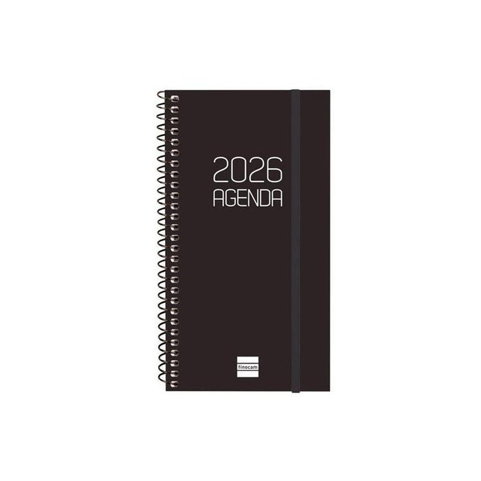 Finocam Agenda Espiral Opaque E9-94x171mm Svh Tapa Pp Negro 2026