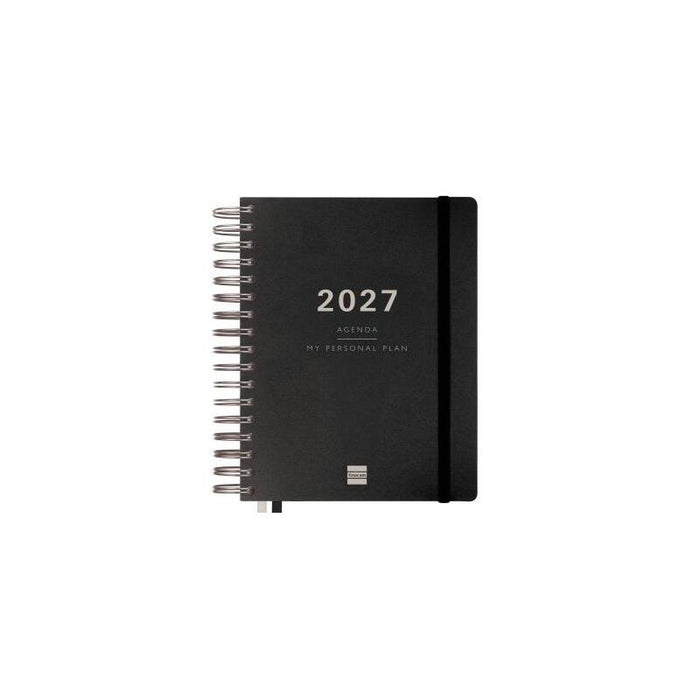 Finocam Agenda Espiral Tempus 4º-155x217mm 1dp Tapa Extradura Pp Negro 2027