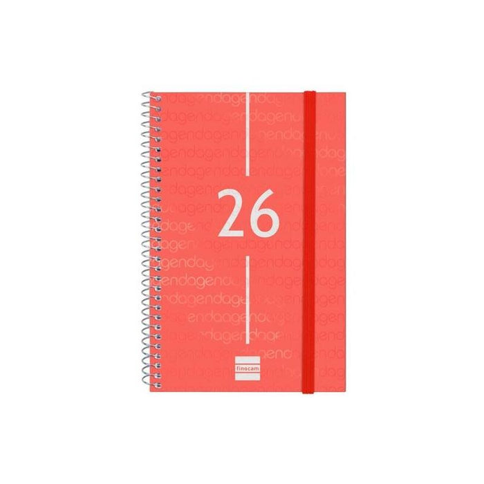 Finocam Agenda Espiral Year E5-117x181mm Svh Tapa Pp Rojo 2026