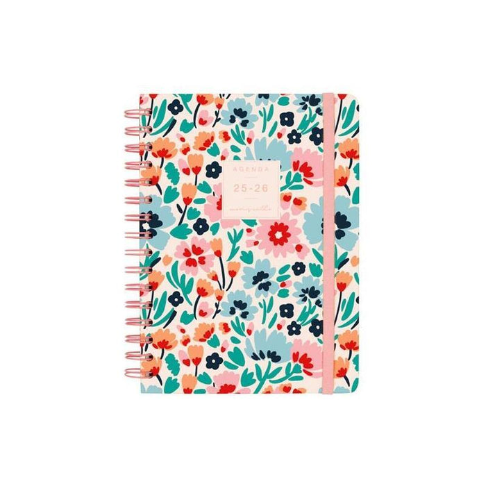 Finocam Agenda Moniquilla Espiral Doble E10 - 155x212mm Svh Tapa Dura Dalia 2025-2026