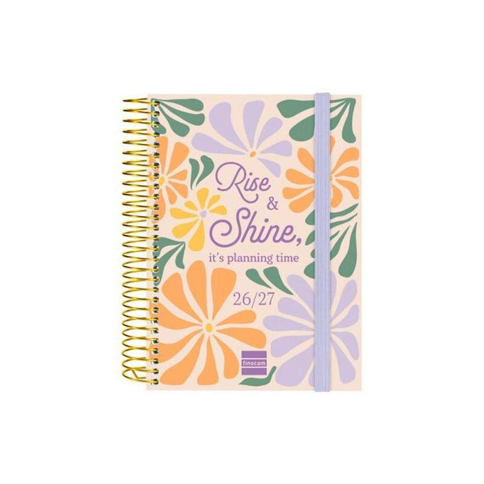 Finocam Agenda Secundaria Para Estudiantes Espiral 8º-120x164mm 1dp Shine Curso 2026-2027