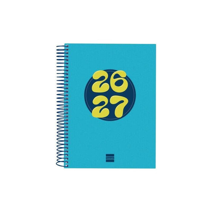 Finocam Cool Agenda Escolar 26/27 - 1 Dia Por Pagina - Formato 4º - 155x212mm - Tapas De Carton Forrado - Papel De