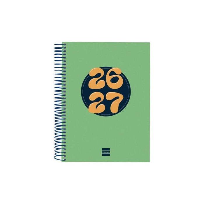Finocam Cool Agenda Escolar 26/27 - 1 Dia Por Pagina - Formato 4º - 155x212mm - Tapas De Carton Forrado - Papel De