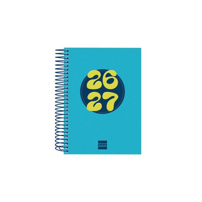 Finocam Cool Agenda Escolar 26/27 - 1 Dia Por Pagina - Formato 8º - 120x164mm - Tapas De Carton Forrado - Papel De