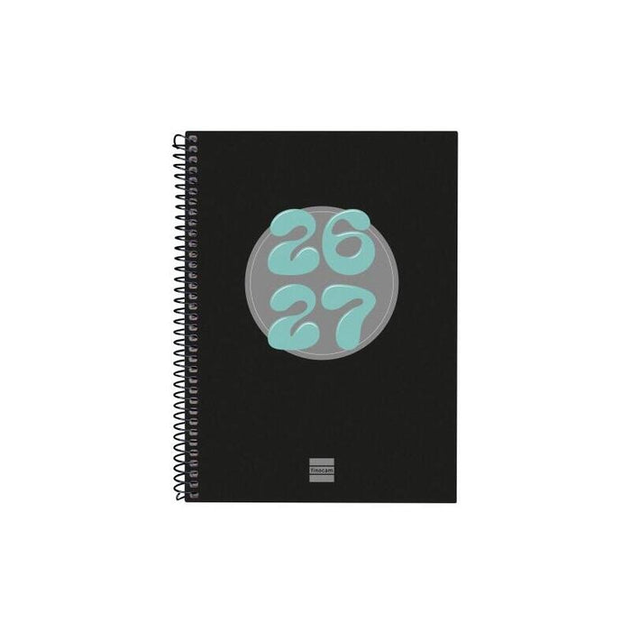 Finocam Cool Agenda Escolar 26/27 - Semana Vista Horizontal - Formato 4º - 155x212mm - Tapas De Carton Forrado - Papel