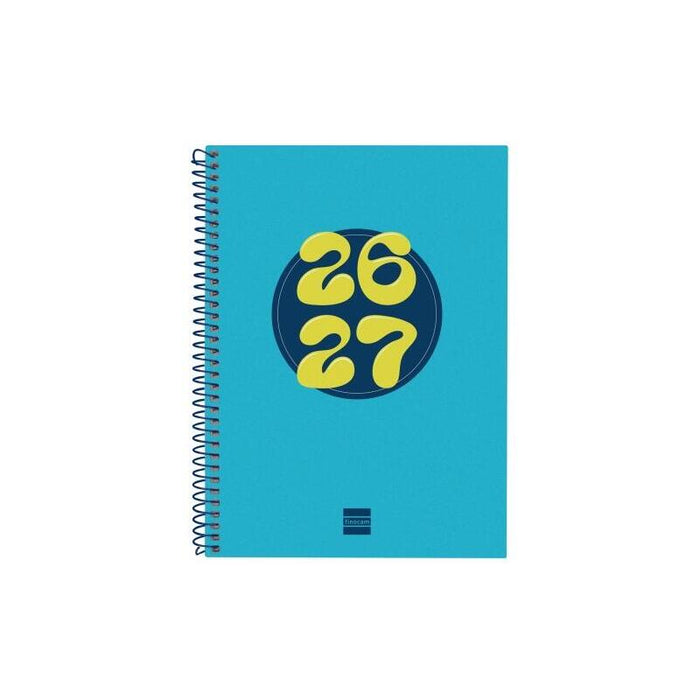Finocam Cool Agenda Escolar 26/27 - Semana Vista Horizontal - Formato 4º - 155x212mm - Tapas De Carton Forrado - Papel