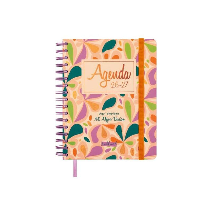 Finocam Talkual Agenda Escolar 26/27 - Semana Vista Horizontal - Formato 4º - 155x217mm - Tapa Dura - Papel De 100g/M2