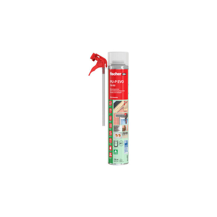 Fischer Espuma De Poliuretano Baja En Monómero Pu-P Evo 750 B2, Sellador Blanco, 750ml 563227