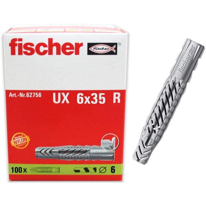 Fischer Universaldübel Ux 6x35 R 062756 Mit Rand