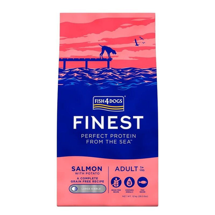 Fish4dogs Finest Salmon Large Breeds - Alimento Seco Para Perros - 12kg