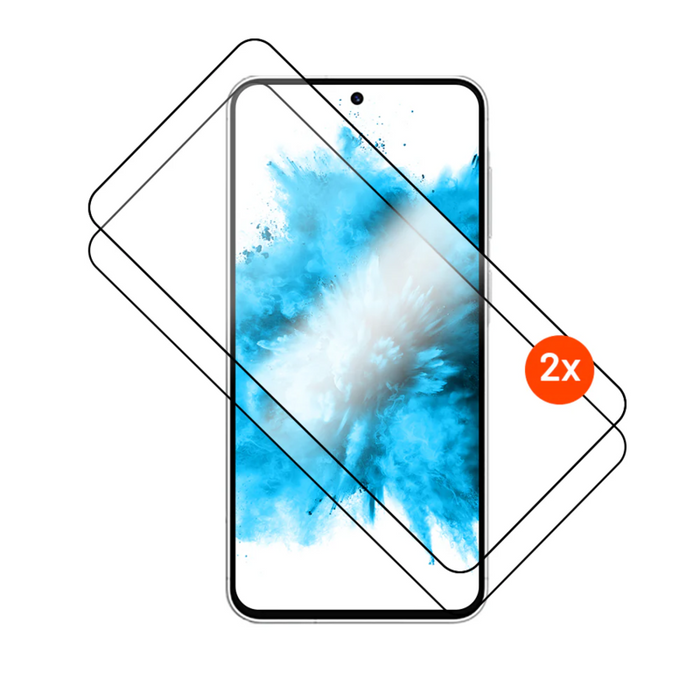 Fixed Full Cover 2,5d Tempered Glass With Applicator For Samsung Galaxy A57 5g, 2 Pcs, Black