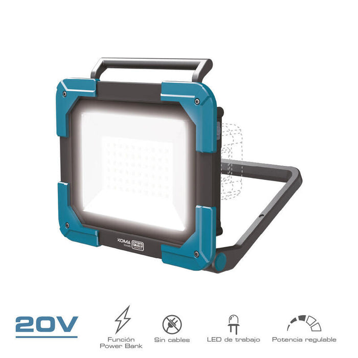 Foco Led De Trabajo 20 V 2500 Lm (Sin Batería Ni Cargador)