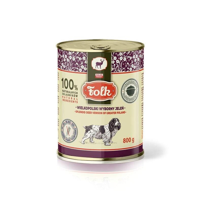 Folk Magnífico Ciervo De La Gran Polonia  Alimento Húmedo Para Perros - 800 G