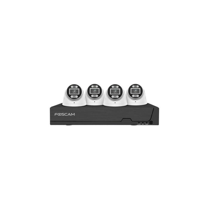Foscam Fn 9108 E T4 2t, Set Negro/Blanco, Nvr De 8 Canales Fn9108e, Cámara 4x T5ep Fn 9108 E T4 2t Wh