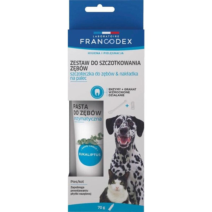 Francodex Cepillo De Dientes Y Pasta De Dientes Para Perro Y Gato - 70 G