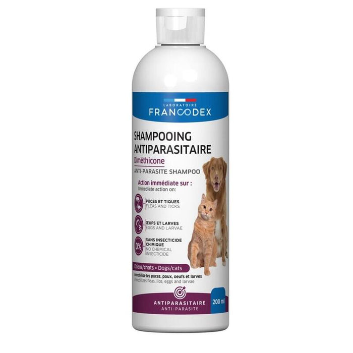 Francodex Szampon Para Perro I Kota Przeciw Pasozytom, Z Dimetykonem 200ml