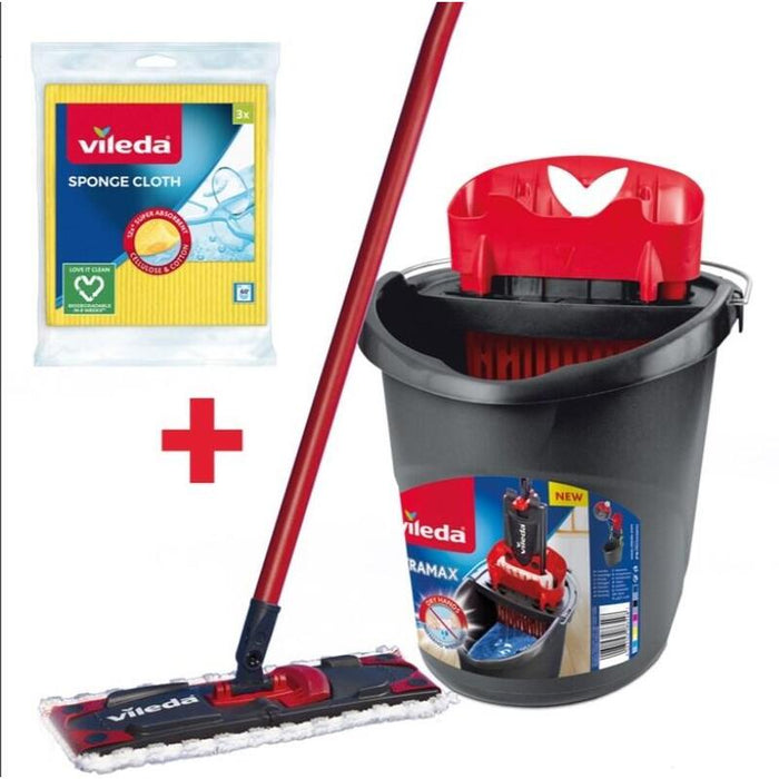 Fregona Vileda Ultramax Box + Paños 3 Uds