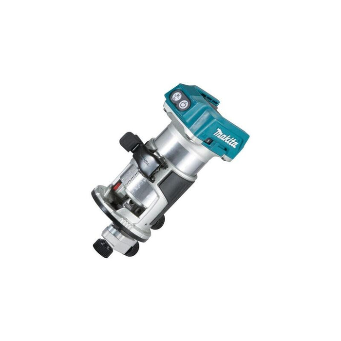 Fresadora Multifuncional Inalámbrica Makita Drt50z, 18 Voltios, Fresadora (Azul/Plateado, Sin Batería Ni Cargador)