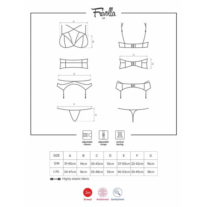 Frivolla Set De 4 Piezas Talla (Interno):S/M