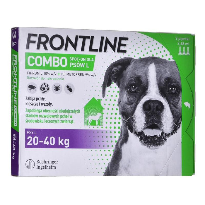 Frontline Combo Spot-On L  - Gotas Antiparasitarias Para Perros -  3 X 2,68 Ml