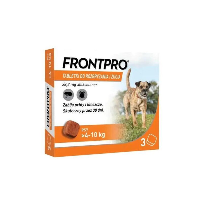 Frontpro Pastillas Contra Pulgas Y Garrapatas Para Perro (>4-10 Kg) - 3x 28,3mg