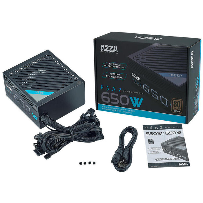 Fuente Alimentacion Akyga Atx Power Supply 650w Azza 5xsata 2xpci-E 1xeps 80+ Bronze Fan 12cm Rohs