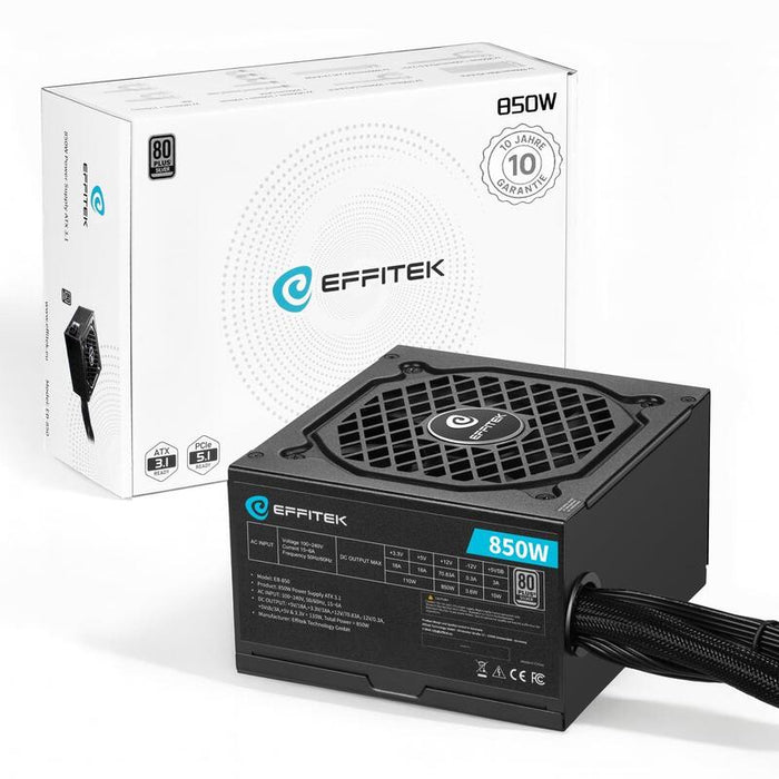 Fuente Alimentacion  Effitek Netzteil 850w Silver Atx 3.1, Pci 5.1