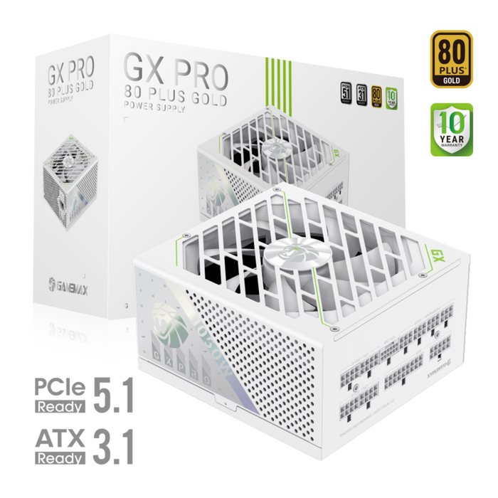 Fuente Alimentacion Gamemax  Psu  Gx Pro 1050g Wh  1050w  Gold  Full Modular  White