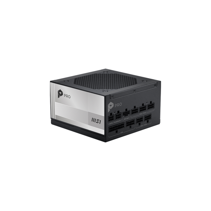 Fuente Alimentacion Msi Pro A1000pl Pcie5,Psu,1000w,80 Plus Platinum,Modular,120mm,Active Pfc,1xpci-E 5 (16pin),3xpci-E (6+2 Pin),6xsata (15 Pin)