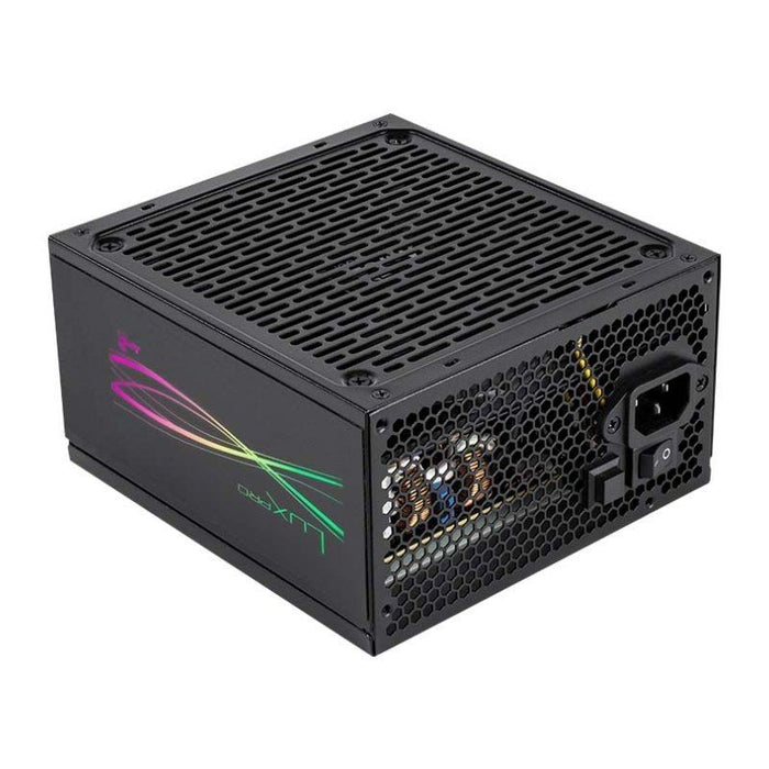Fuente De Alimentación Aerocool Luxpro Rgb550m 550w Ventilador 14cm 80 Plus Bronze
