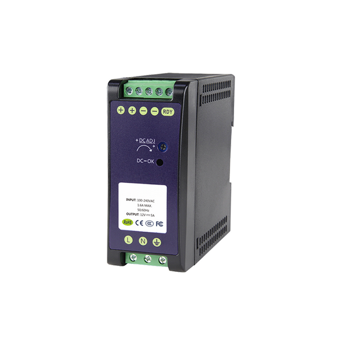 Fuente De Alimentación Conmutada Para Carril Din 12v 5a
