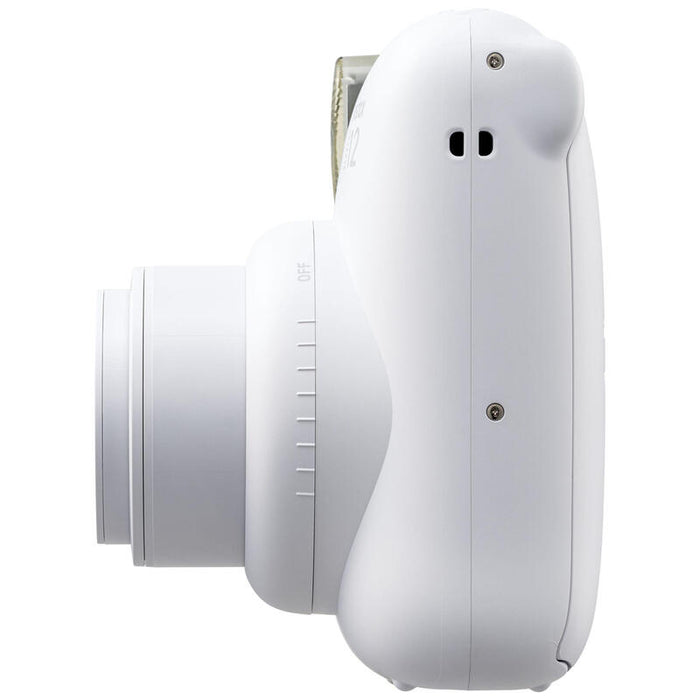 Fujifilm Instax Mini 12 Clay White Camara Instantanea - Tamaño De Imagen 62x46mm - Flash Auto - Exposicion Automatica - Mini Espejo Para Selfies - Modo Primer Plano