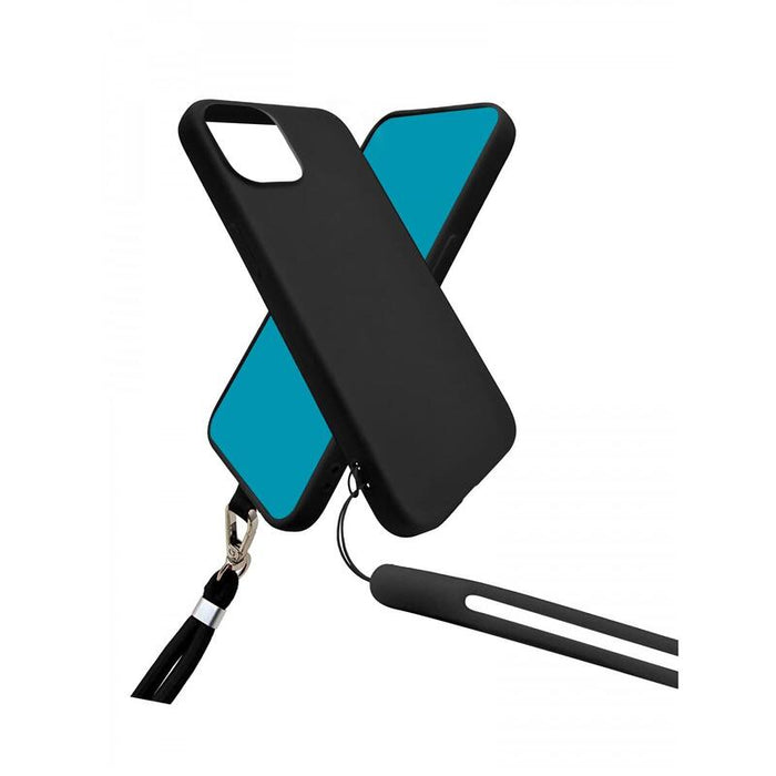 Funda De Silicona Con Cordón Para Cuello Y Muñeca Incluido Para Xiaomi Redmi 13c 4g / 5g / Poco C65 Negro - Jaym® Pop**
