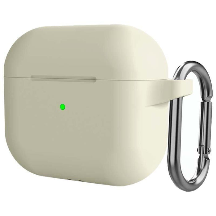 Funda De Silicona Con Mosquetón Para Apple Airpods 3ª Gen Blanco