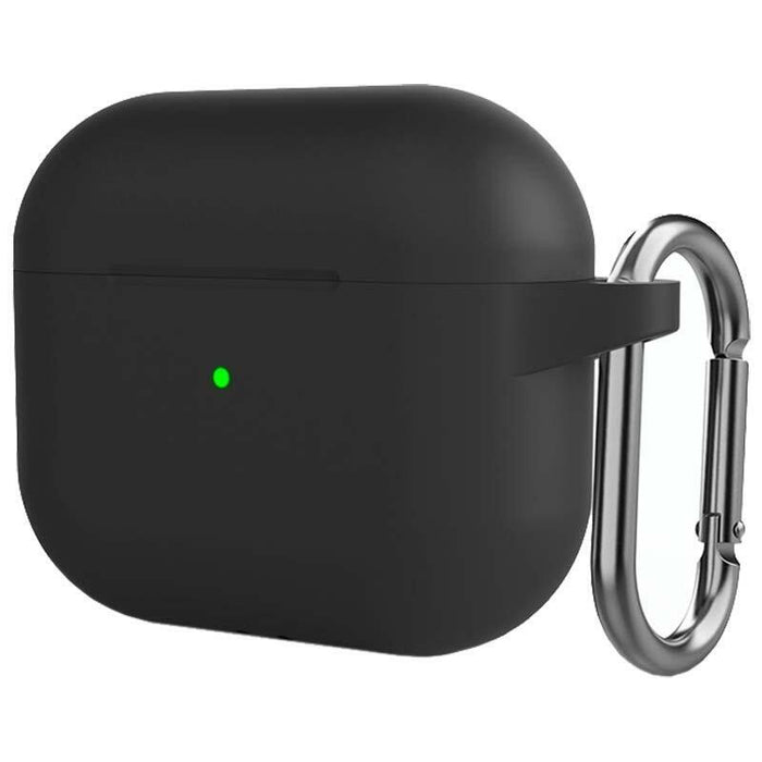 Funda De Silicona Con Mosquetón Para Apple Airpods 3ª Gen Negro