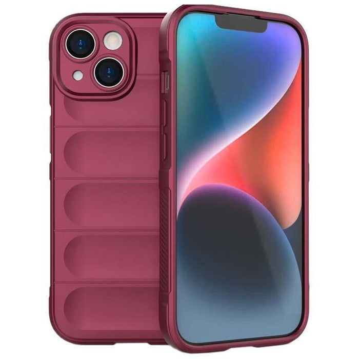 Funda De Silicona Wave Iphone 15 Borgoña