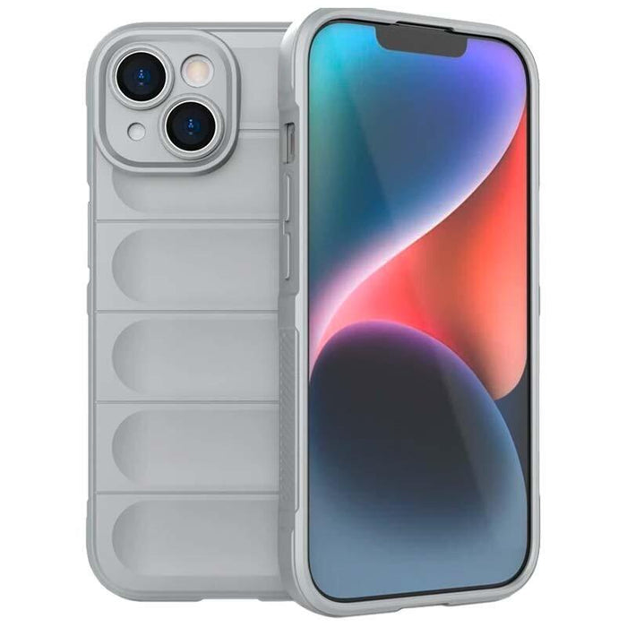 Funda De Silicona Wave Iphone 15 Gris Claro
