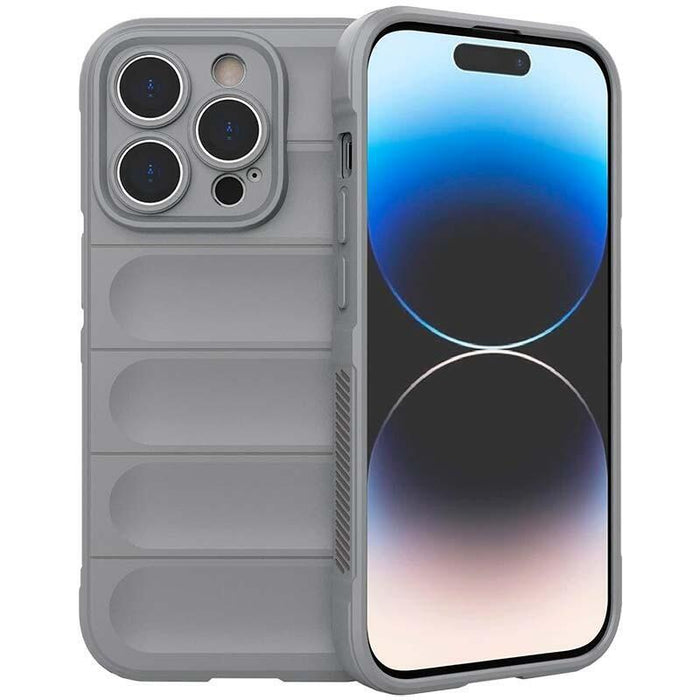 Funda De Silicona Wave Iphone 15 Pro Max Gris Claro