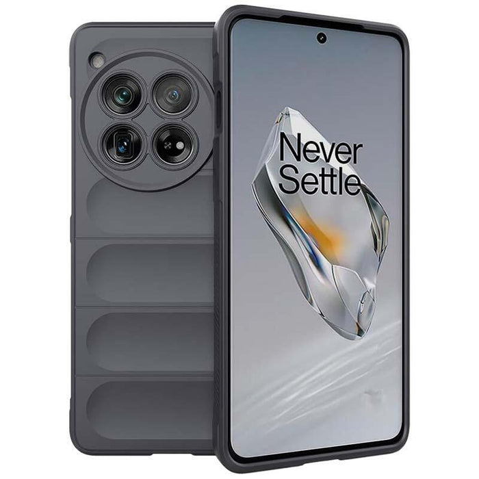 Funda De Silicona Wave Oneplus 12 Gris Oscuro