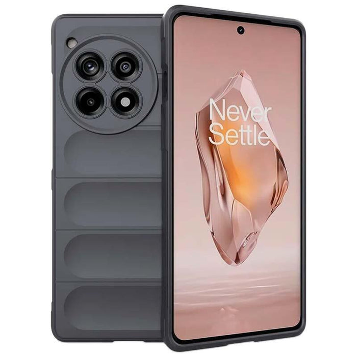 Funda De Silicona Wave Oneplus 12r Gris Oscuro