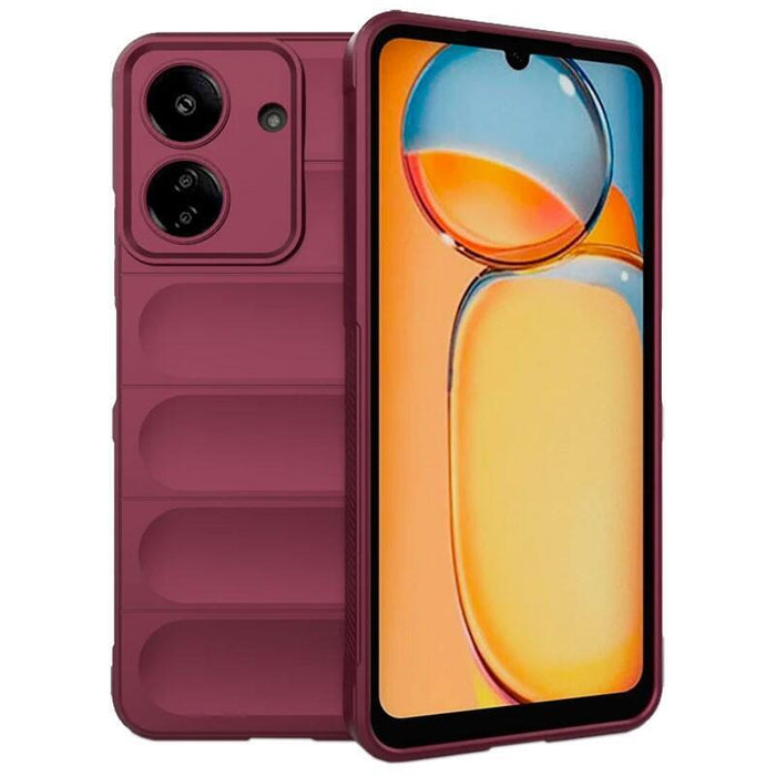 Funda De Silicona Wave Xiaomi Redmi 13c / Poco C65 / Poco M6 5g Borgoña