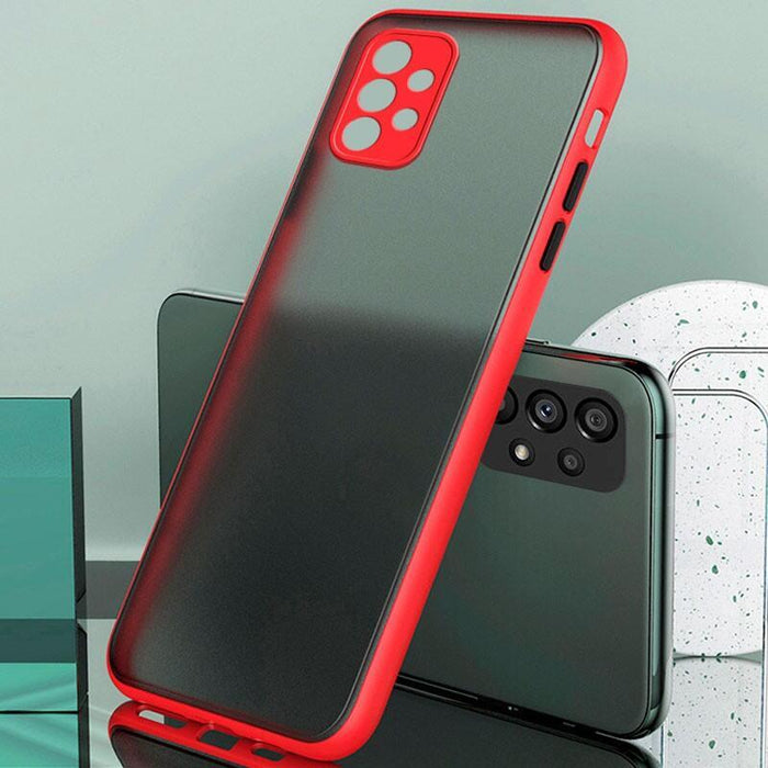 Funda Dual Mate Samsung Galaxy A12 A125 / A12 A127 / M12 Rojo+Negro