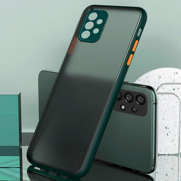 Funda Dual Mate Samsung Galaxy A12 A125 / A12 A127 / M12 Verde+Naranja