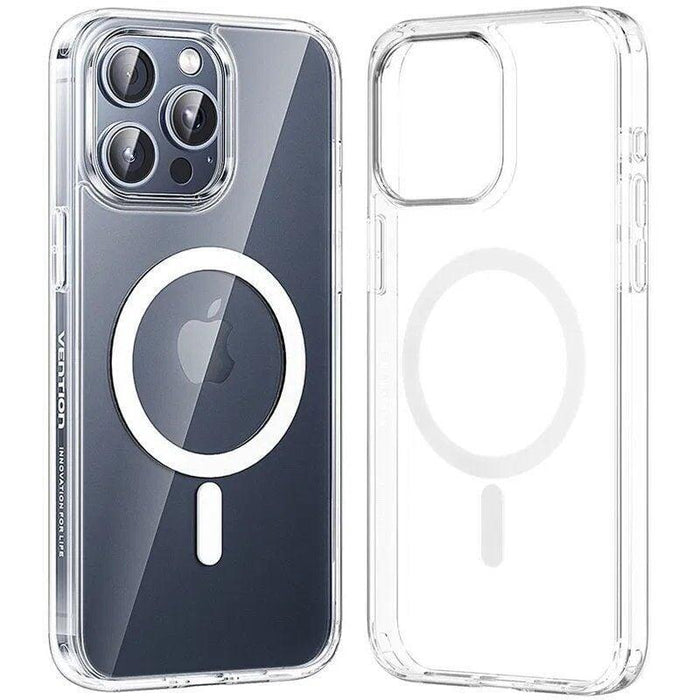 Funda Dura Con Magsafe Vention Kuct0-30 Compatible Con Iphone 15 Pro Transparente