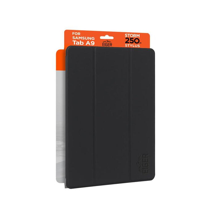Funda Folio Negro Soporte Magnético Reforzado Con Compartimento Para Lápiz Táctil Para Samsung Galaxy Tab S11 - Eiger® ?Packaging Ouvert?