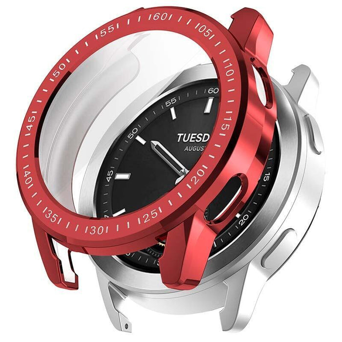 Funda Metal + Tpu Xiaomi Watch S3 Rojo
