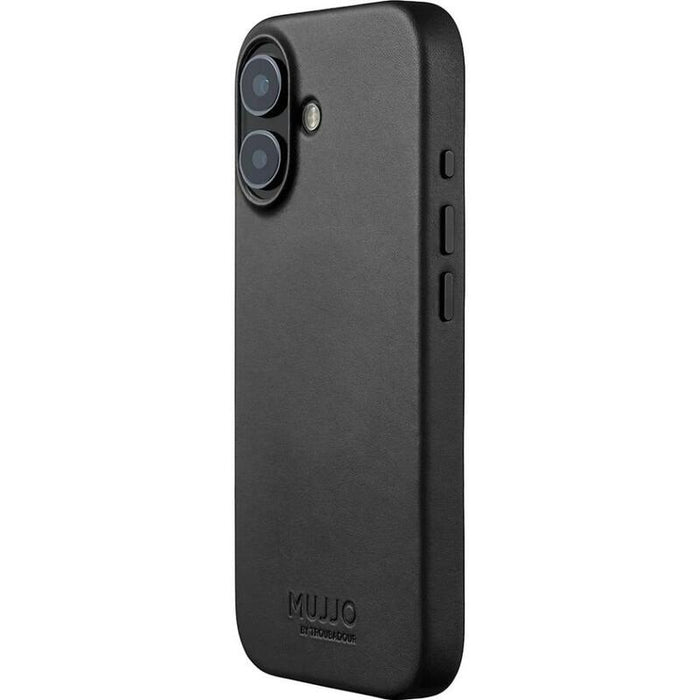 Funda  Mujjo Full Leather Case Magsafe  Para Iphone 17 Negro