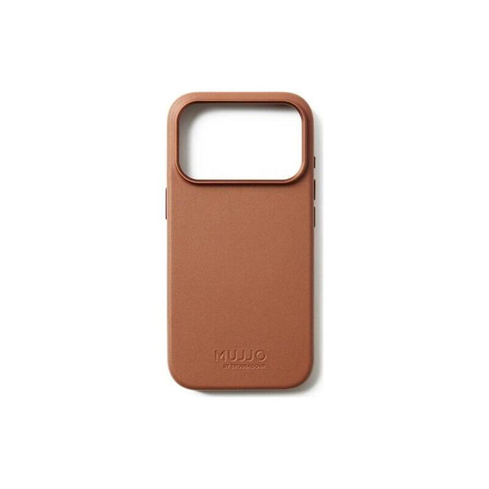 Funda  Mujjo Full Leather Case Magsafe Para Iphone 17 Pro Marrón