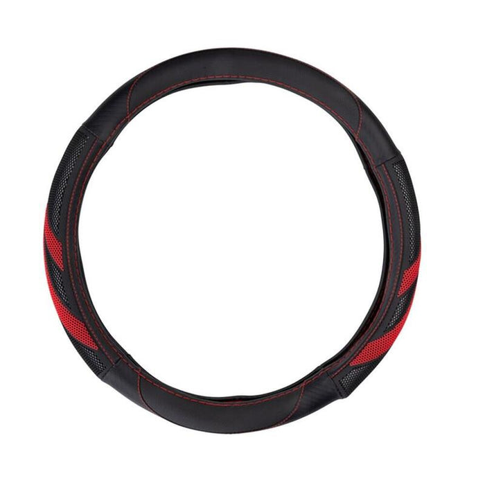 Funda Para Volante Negra Con Detalles Rojos, Ø37-39 Cm