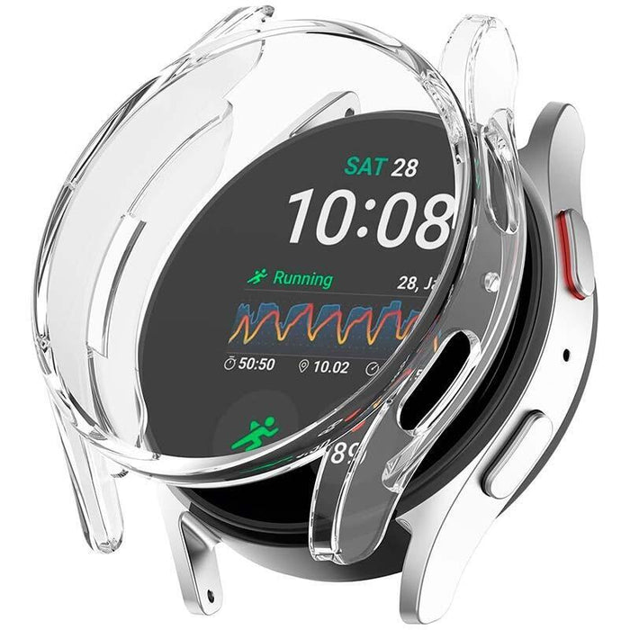 Funda Pc + Cristal Templado Samsung Galaxy Watch7 44mm Transparente
